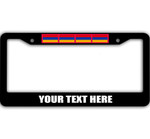 4 Flags Of Armenia Pattern Custom Text Car License Plate Frame