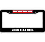4 Flags Of Iran Pattern Custom Text Car License Plate Frame
