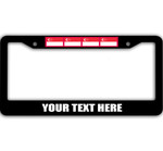 4 Flags Of Singapore Pattern Custom Text Car License Plate Frame