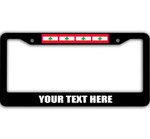 4 Flags Of Lebanon Pattern Custom Text Car License Plate Frame