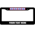 4 Flags Of Israel Pattern Custom Text Car License Plate Frame