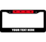 4 Flags Of Albania Pattern Custom Text Car License Plate Frame