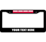 4 Flags Of Poland Pattern Custom Text Car License Plate Frame