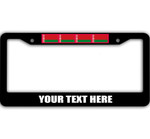 4 Flags Of Belarus Pattern Custom Text Car License Plate Frame