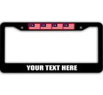 4 Flags Of Malaysia Pattern Custom Text Car License Plate Frame