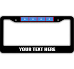 4 Flags Of Somalia Pattern Custom Text Car License Plate Frame