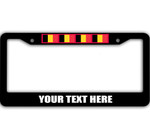 4 Flags Of Belgium Pattern Custom Text Car License Plate Frame