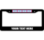4 Flags Of Argentina Pattern Custom Text Car License Plate Frame