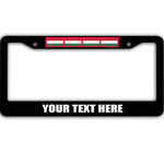 4 Flags Of Hungary Pattern Custom Text Car License Plate Frame
