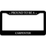 Pround To Be Carpenter Black License Plate Frames Car Decor Accessories