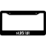 Gift For Nurse Life Black License Plate Frames Car Decor Accessories