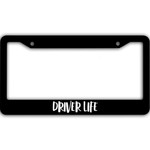 Gift For Driver Life Black License Plate Frames Car Decor Accessories