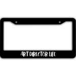 Gift For Art Director Life Black License Plate Frames Car Decor Accessories