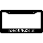 Gift For Financial Advisor Life Black License Plate Frames Car Decor Accessories