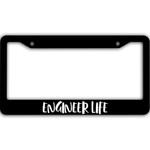 Gift For Engineer Life Black License Plate Frames Car Decor Accessories