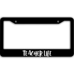 Gift For Teacher Life Black License Plate Frames Car Decor Accessories