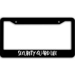 Gift For Security Guard Life Black License Plate Frames Car Decor Accessories