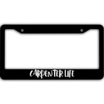 Gift For Carpenter Life Black License Plate Frames Car Decor Accessories