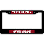 Trust Me I'm Software Developer What's Your Superpower Black License Plate Frames Car Decor Accessories