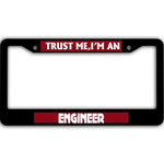 Trust Me I'm Engineer What's Your Superpower Black License Plate Frames Car Decor Accessories