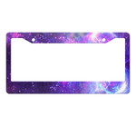 Design Purple Stardust Boom Pattern License Plate Frame