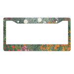 Design Gustav Klimt Flower Garden Pattern Background License Plate Frame