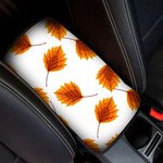 Beautiful Falling Autumn Leaves On Bright Background Car Center Console Cover