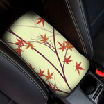 Attractive Autumn Landscape With Maple Leaves Tree Branches Car Center Console Cover