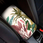 Appealing Summer Plants With Banana Heliconia Leaves Car Center Console Cover