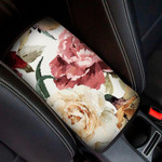 Amazing Red White Rose And Yellow Lily Flower Watercolor Design Car Center Console Cover