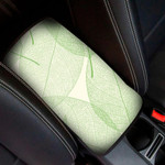 Amazing Green Leaves Illustration On White Background Car Center Console Cover