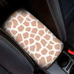 Abstract Modern Pastel Pink Giraffe Skin Pattern Car Center Console Cover