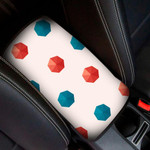 Abstract Geometry Umbrella In The Colors Of American Flag Car Center Console Cover