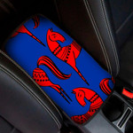 Abstract Ethnic Mystic Red Horses Drawing Car Center Console Cover