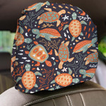 Turtles Silhouettes Animal World Under Water Car Headrest Covers Set Of 2