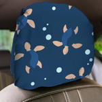 Tropical Colorful With Funny Turtles In Sunglasses Car Headrest Covers Set Of 2