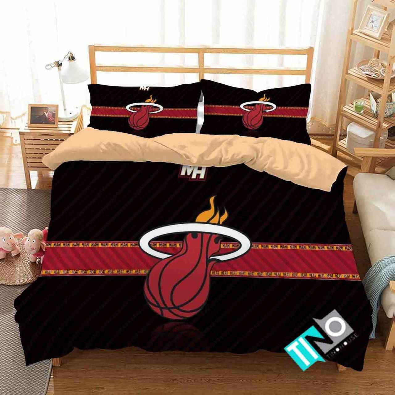 Nba Miami Heat 1 Logo 3d Personalized, Miami Heat Twin Bedding