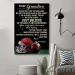 (Cv843) Lda American Football Canvas - To Grandson - Never Feel That