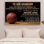(Cv782)Basketball Canvas - To Our Grandson