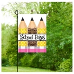 1St Day Of School Signs, Personalized Pencil Door Hanger, 12"X 18" Teacher'S Door Banner, Teacher'S Gift, Back To School Garden Flag