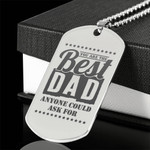 Christmas Dog Tag Necklace For Best Father From Daughter Stainless Military Chain