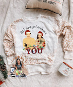 Christmas Bleached Sweatshirt, All I Want For Christmas Is YOU | Murder show Shirt For Women Men