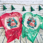 Christmas Bleached Tshirt, Rolling with my Gnomies Christmas Shirt For Women Men