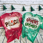 Christmas Bleached Tshirt, Griswolds or Peace Christmas Shirt For Women Men
