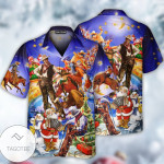 Christmas Hawaiian Shirt, Cowboy Band Merry Christmas Button Up Shirt For Men