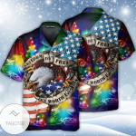 Christmas Hawaiian Shirt, America Freedom Eagle Button Up Shirt For Men