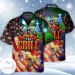 Christmas Hawaiian Shirt, I Will Be At The Gril Button Up Shirt For Men
