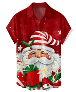 Christmas Hawaiian Shirt, Holiday Funny Santa Claus Christmas Button Up Shirt For Men
