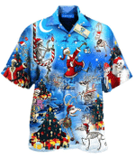 Christmas Hawaiian Shirt, Happy Christmas with Ske.le.ton Button Up Shirt For Men