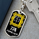 Christmas Custom Ultrasound Keychain For Roommate, Gold Stainless Steel Military Chain